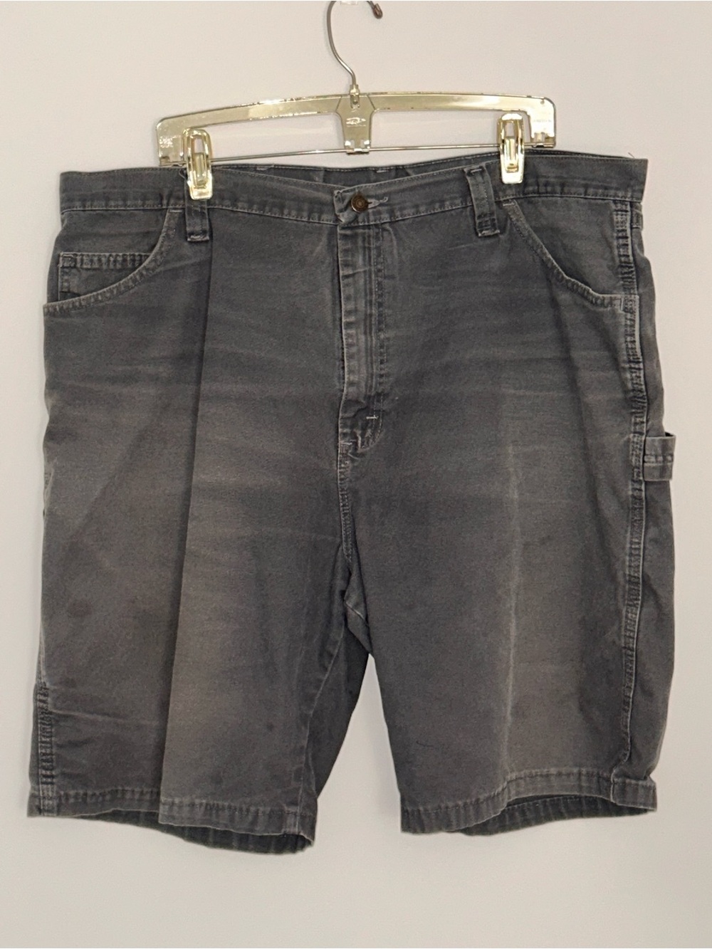 Wrangler Men's Washed Gray Cargo Shorts